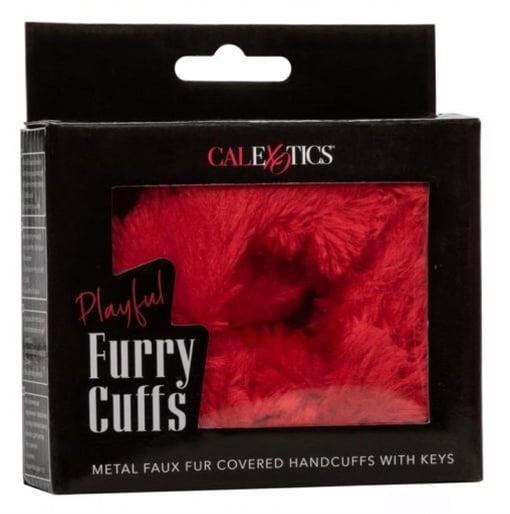 Playful Furry Cuffs - Red